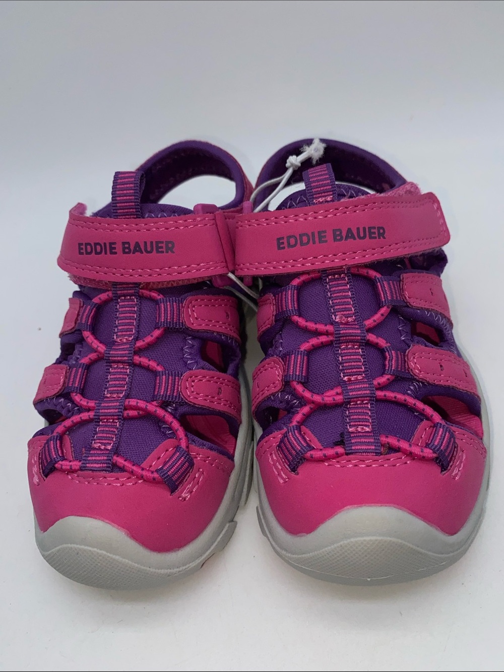Eddie Bauer Girls Purple and Pink Sport Closed Toe Sandals Size 10 New